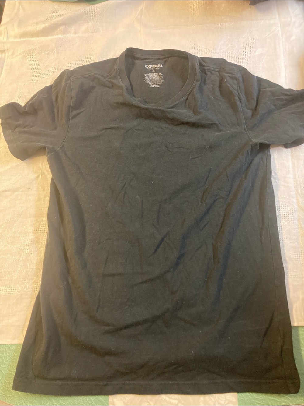 Black Express Stretch Crew Neck Tee. Men’s Medium.
